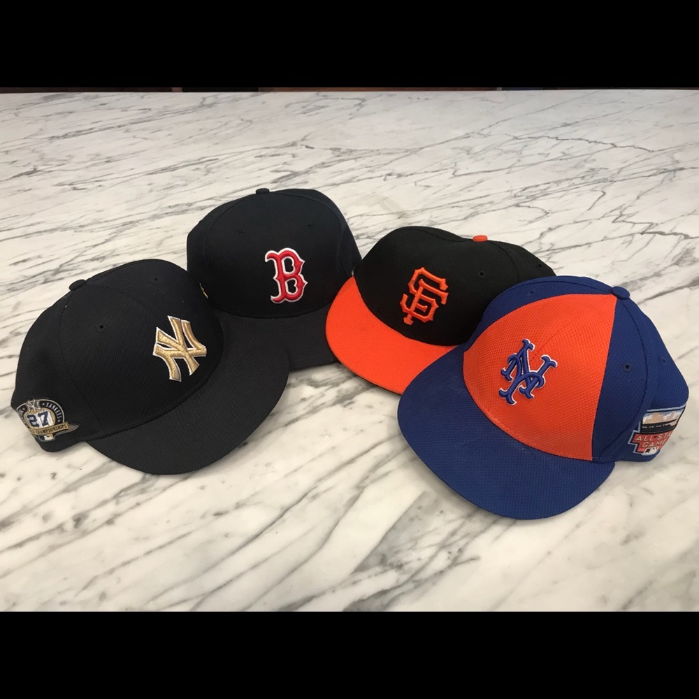 (4) 59 fifty baseball hats